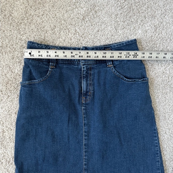 Levi's Blue Jean Denim A-Line Knee Length Skirt - Picture 5 of 6